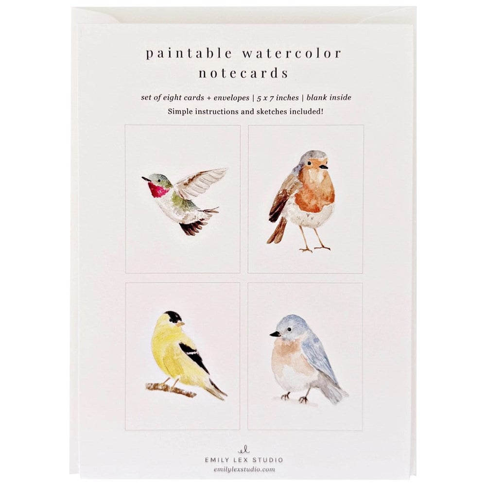 Backyard Birds Paintable Notecards