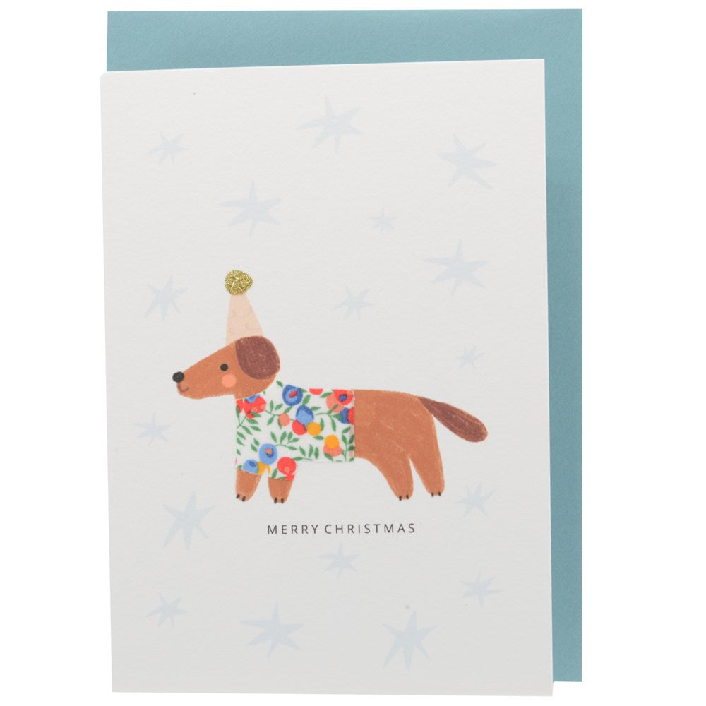 Sausage Dog Christmas Card